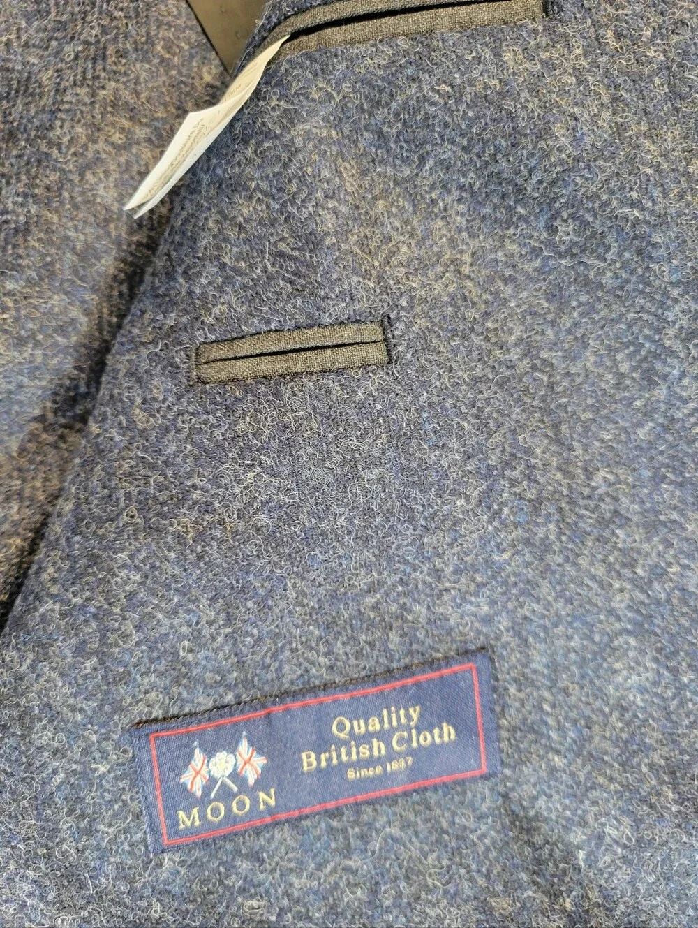 JCrew Mens Ludlow Blazer English herringbone MOON tweed Navy 42R c8778